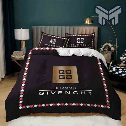 givenchy-bedding-set-givenchy-bijoux-black-luxury-brand-high-end-premium-bedding-set-home-decor