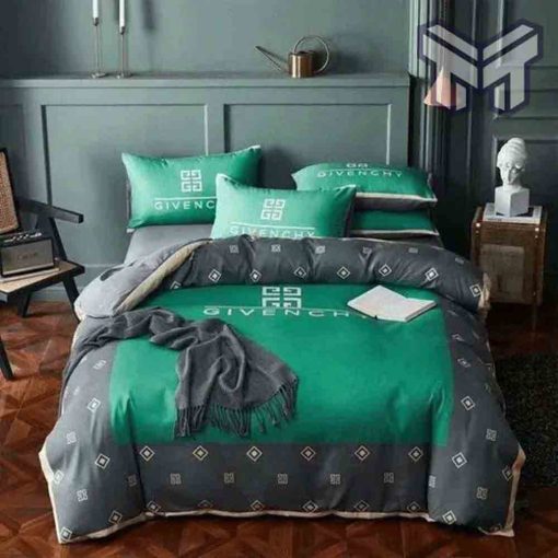 givenchy-bedding-set-givenchy-green-luxury-brand-bedding-set-bedspread-duvet-cover-set-home-decor