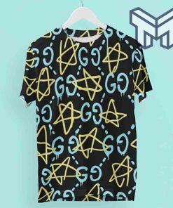 gucci-shirt-gucci-yellow-blue-pattern-black-luxury-brand-t-shirt-gift-for-men-women