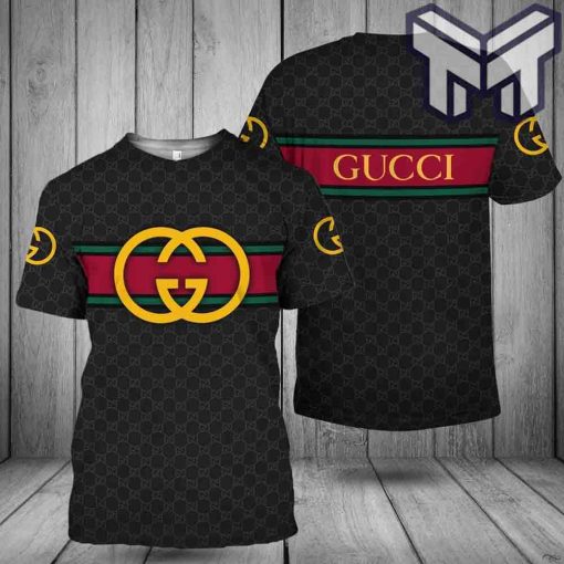 gucci-shirt-gucci-yellow-logo-black-luxury-brand-t-shirt-outfit-for-men-women