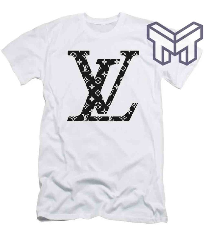 Louis Vuitton Black White Luxury Brand T-Shirt Gift For Men Women