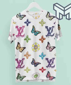 louis-vuitton-shirt-louis-vuitton-colorful-butterfly-luxury-brand-t-shirt-for-men-women