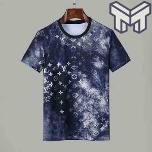 Louis Vuitton Blue White Luxury Brand T-Shirt For Men Women in 2023