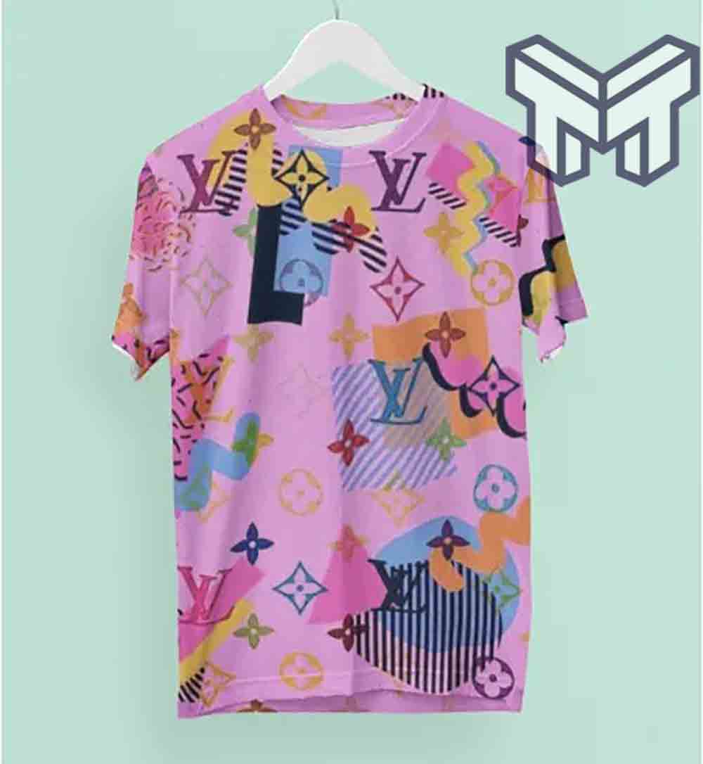 Louis Vuitton Shirt, Louis Vuitton Logo Colorful Luxury Brand T-Shirt For  Men Women - Muranotex Store