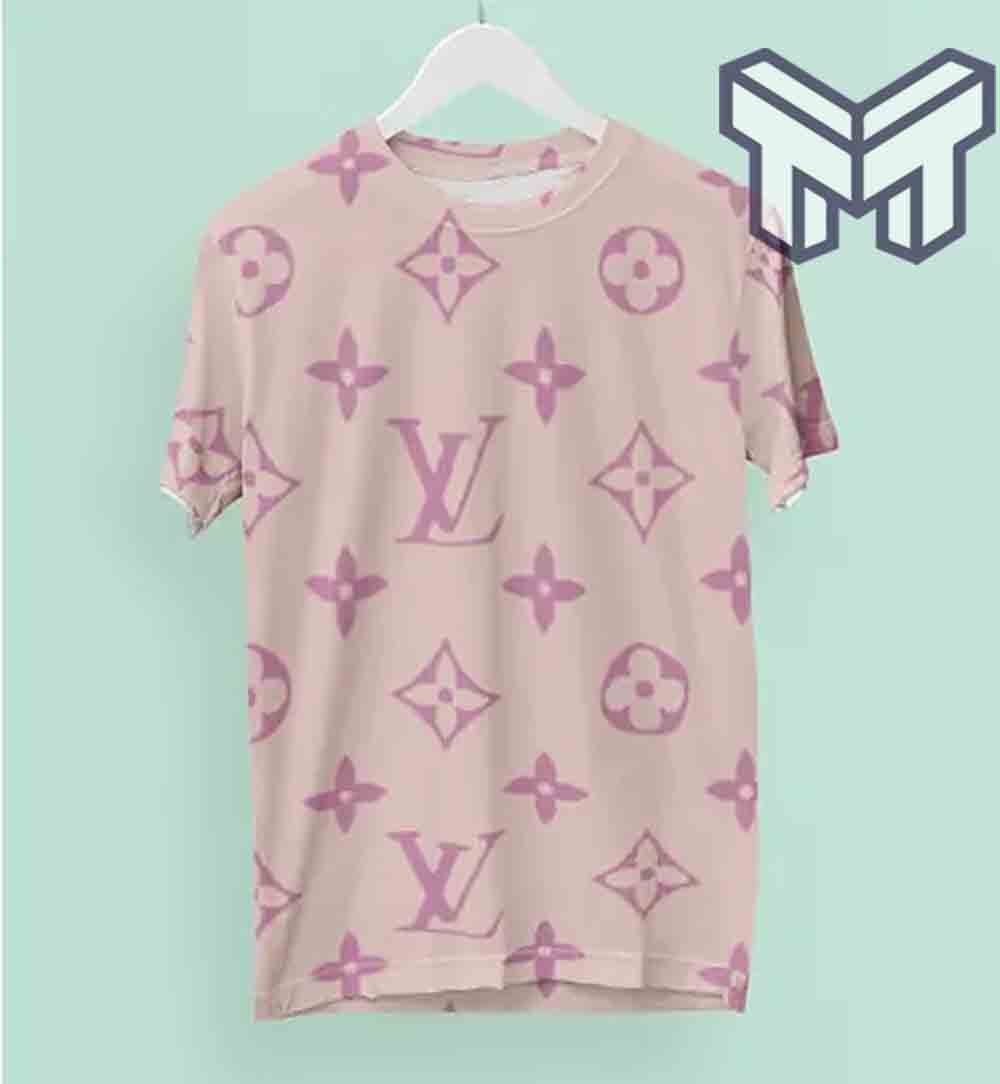 Louis Vuitton Logo Pinky Luxury Brand T-Shirt For Men Women in 2023