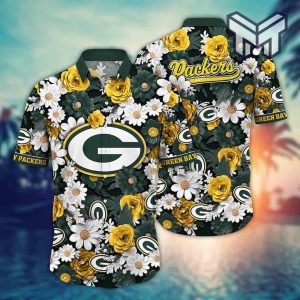 Green Bay Packers Men's Short Sleeve Shirt Hawaiian Shirts Button T Shirt  Top