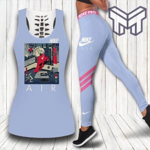 Tropical Oakland Raiders Combo Leggings And Hollow Tank Top For Women