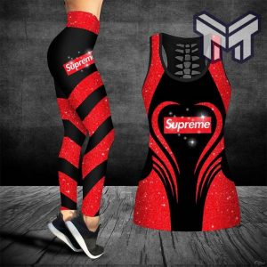 Louis Vuitton Supreme Tank Top Leggings Luxury Brand LV Clothing