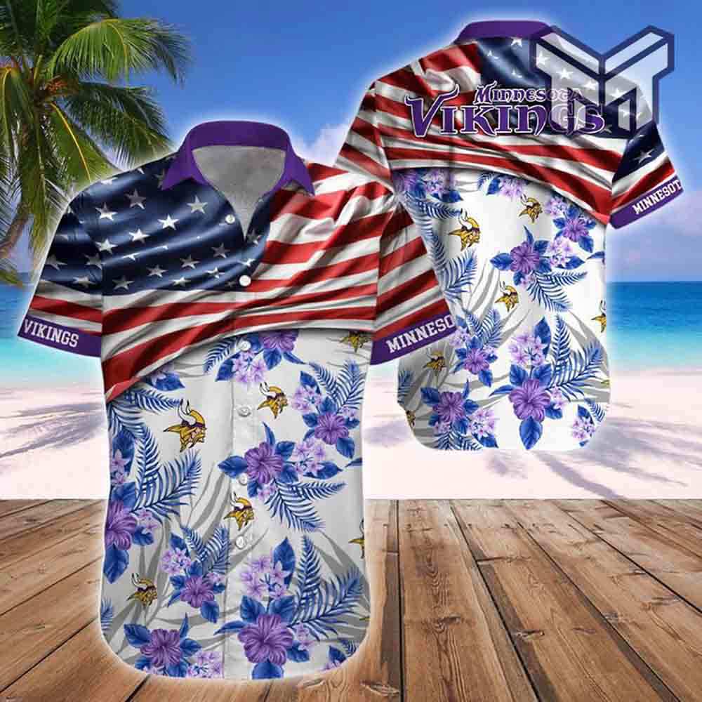 Custom Name Minnesota Vikings NFL Aloha Hawaiian Shirt