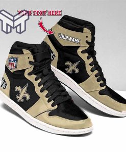 Air jD1, New Orleans Saints 3 NFL Football High Retro Air Force Jordan 1 Customized Shoes