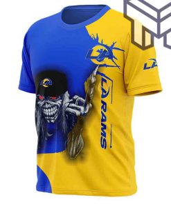 Iron Maiden Los Angeles Rams T shirt For Men,3D All Over Printed Shirts