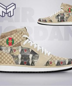 air-jd1-gucci-panther-beige-luxury-brand-high-air-jordan-sneaker-shoes