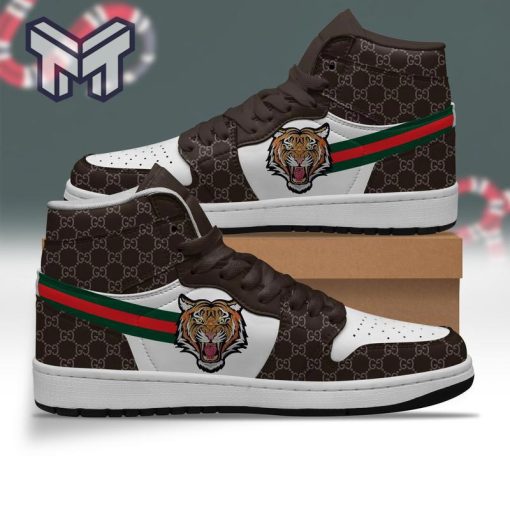 air-jd1-gucci-tiger-brown-high-air-jordan-sneakers-trending-2023-shoes-trending-gifts-for-men-women