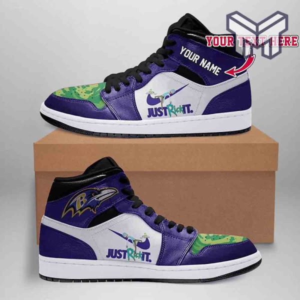 air-jd1-rick-and-morty-baltimore-ravens-nfl-football-high-retro-air-force-jordan-1-customized-shoes