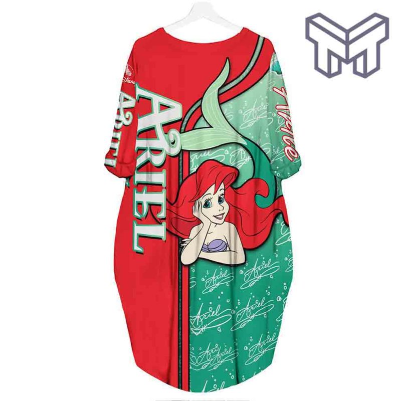 ariel-princess-little-mermaid-batwing-pocket-dress-outfits-women-batwing-pocket-dress