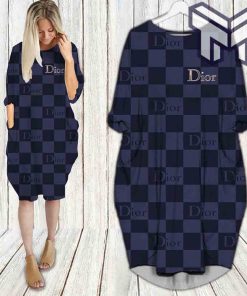 dior-blue-batwing-pocket-dress-luxury-clothing-clothes-outfit-for-women-batwing-pocket-dress