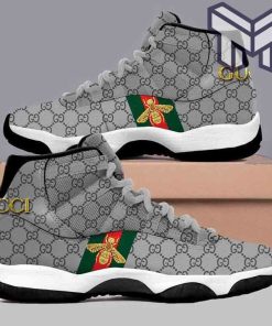 gucci-jordan-11-gucci-grey-luxury-bee-air-jordan-11-shoes-hot-gucci-sneakers-gifts-for-men-women