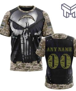 los-angeles-chargers-t-shirt-camo-custom-name-number-3d-all-over-printed-shirts