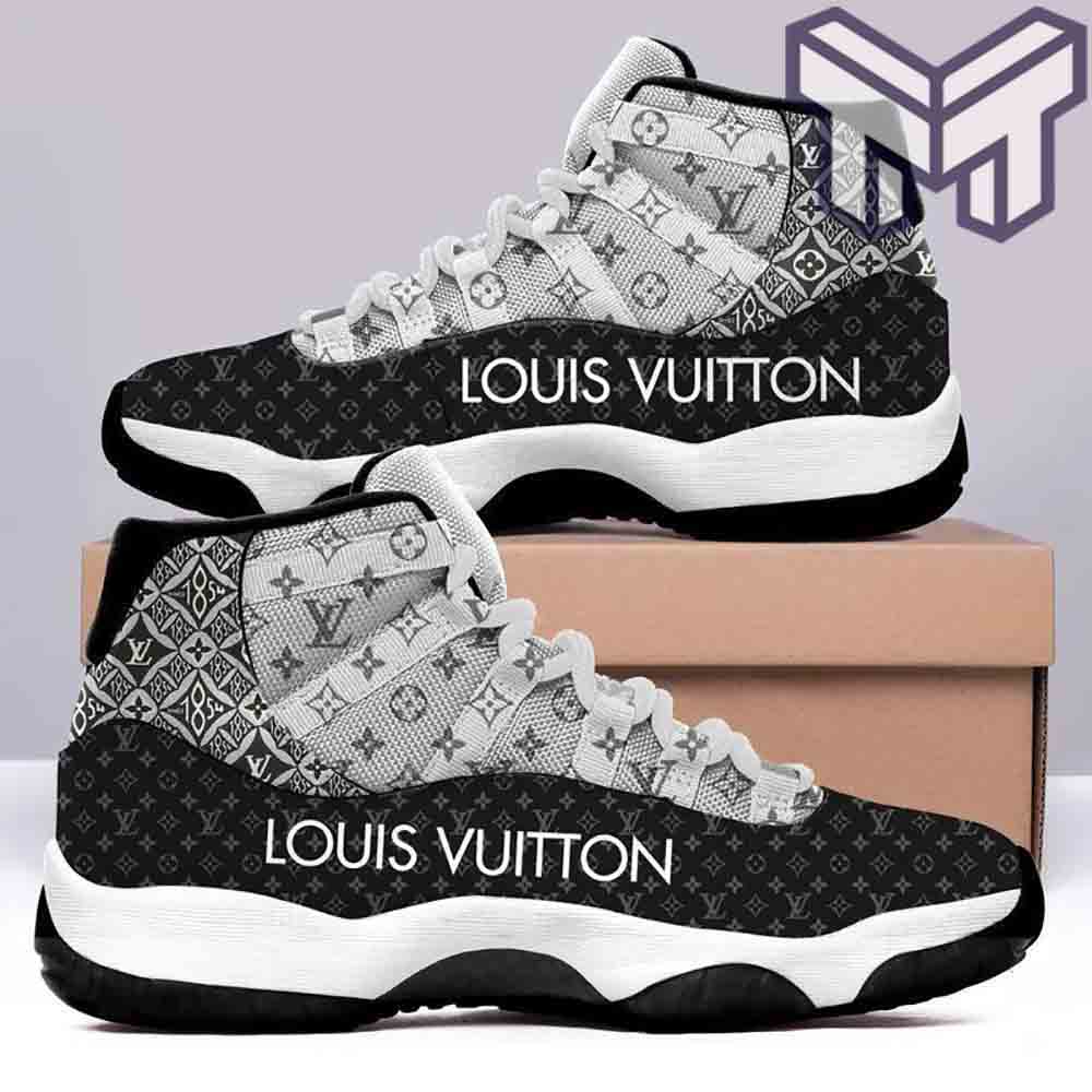 NEW FASHION] Louis Vuitton LV Black Brown Air Jordan 11 Sneakers Shoes Hot  2023 Gifts For