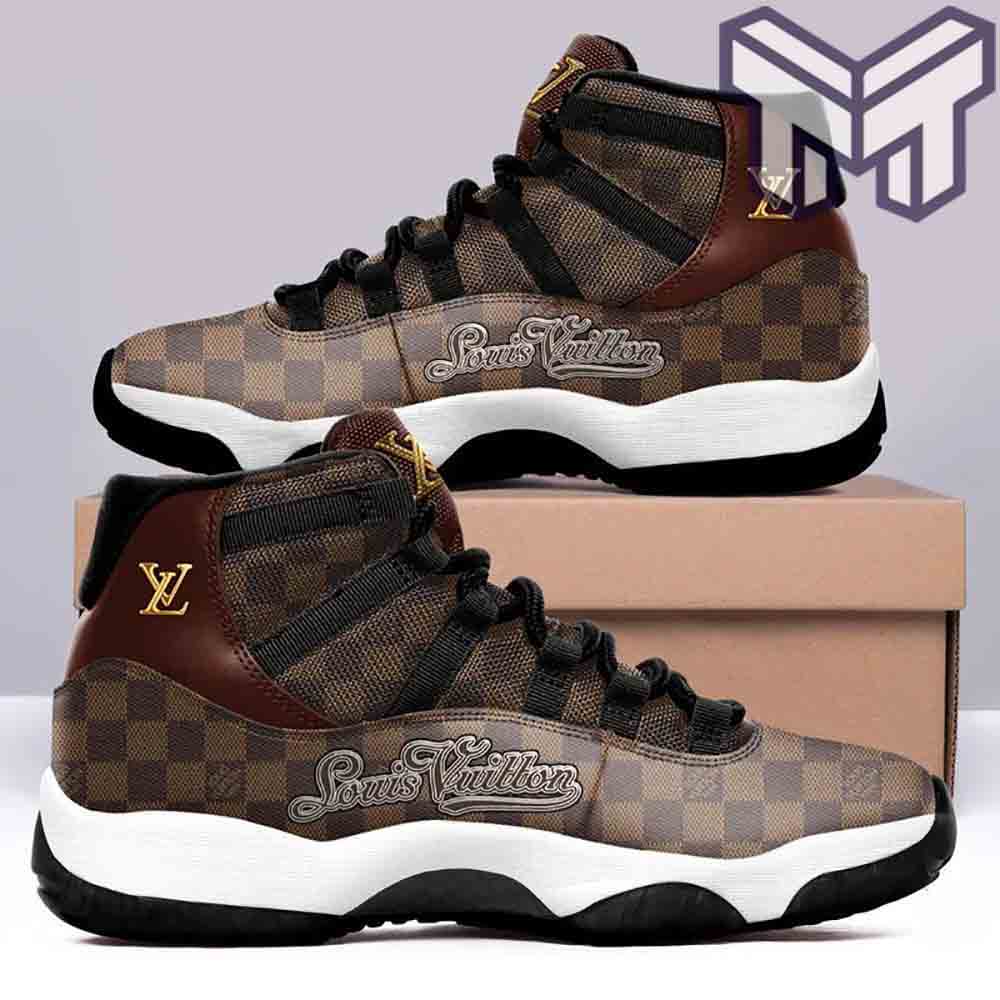 Louis Vuitton Jordan 11, Louis Vuitton Brown Air Jordan 11 Sneakers Shoes Lv  Hot 2023 - Muranotex Store