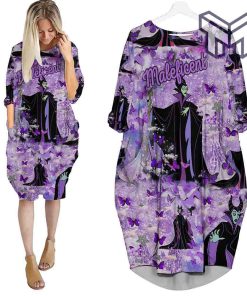 maleficent-purple-butterfly-glitter-cute-batwing-pocket-dress-outfits-women-batwing-pocket-dress