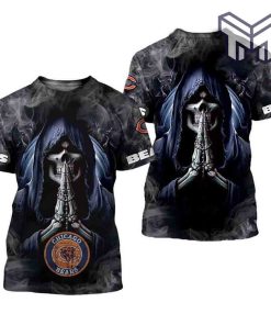 mens-chicago-bears-t-shirts-background-skull-smoke-3d-all-over-printed-shirts