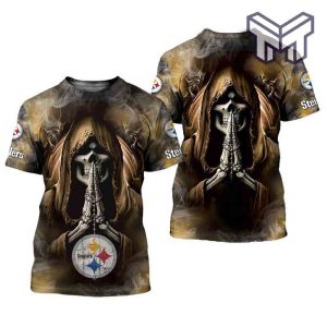 mens-pittsburgh-steelers-t-shirts-background-skull-smoke-3d-all-over-printed-shirts