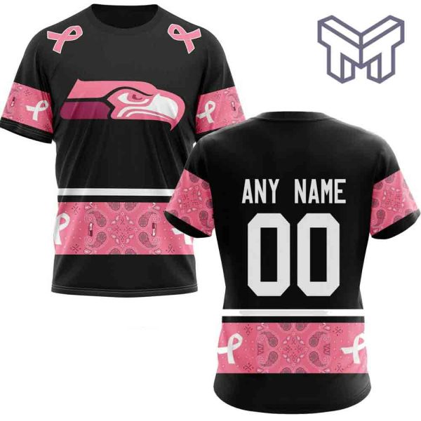 NFL Seattle Seahawks All Over Print 3D T Shirts I Pink I Can In