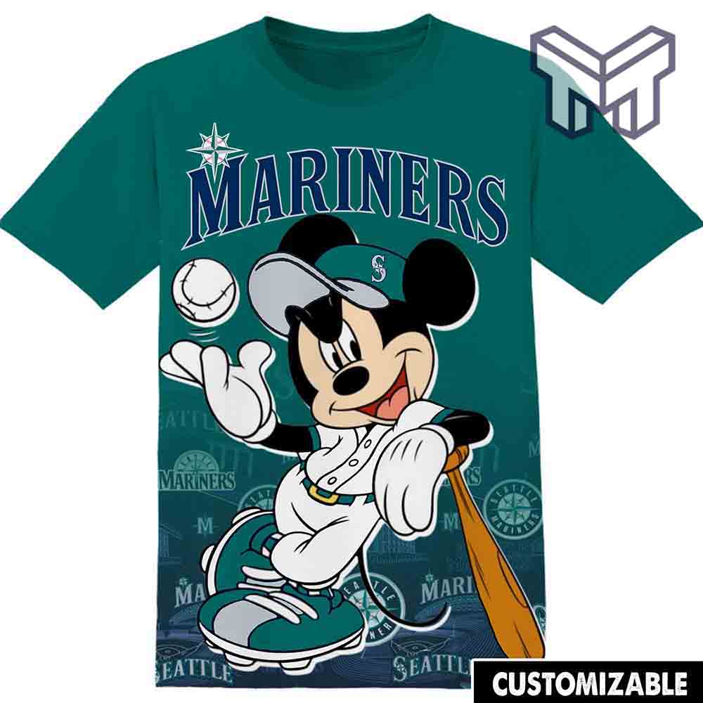 Mlb Seattle Mariners Disney Mickey 3D T-Shirt ,All Over 3D Printed