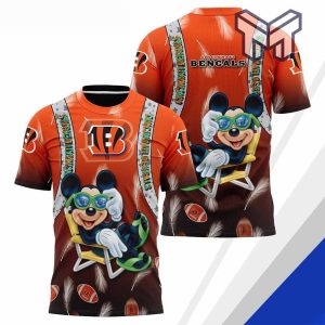 Nfl Cincinnati Bengals Mickey 3D T-Shirt ,All Over 3D Printed Shirts -  Muranotex Store