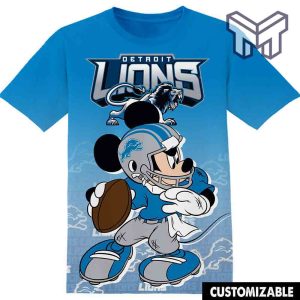 NFL Football Detroit Lions Cheerful Mickey Mouse Shirt Women's T-Shirt