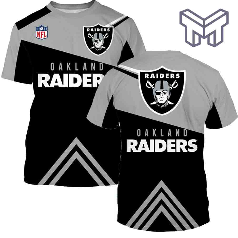 NFL Football Oakland Raiders Men's T-shirt 3D Short Sleeve O Neck