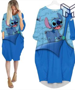 ohana-stitch-blue-cute-batwing-pocket-dress-outfits-women-batwing-pocket-dress