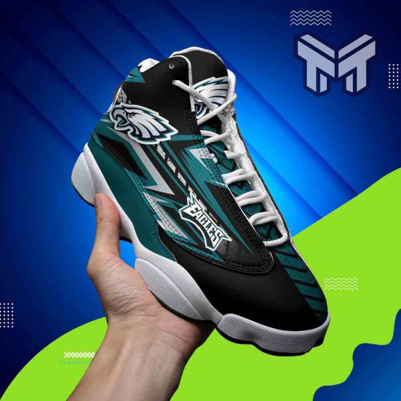 philadelphia-eagles-air-jordan-13nfl-white-black-j13-shoes