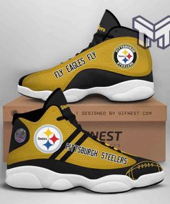 pittsburgh-steelers-air-jordan-13-white-black-j13-shoes-gift-for-fans-pittsburgh-steelers-logo-on-the-shoes