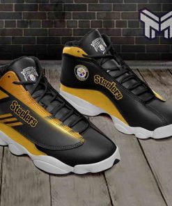 pittsburgh-steelers-air-jordan-13white-black-j13-shoes-gift-for-fans-pittsburgh-steelers-logo-on-the-shoes