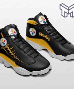 pittsburgh-steelers-air-jordan-13white-black-j13-shoes-gift-for-fans-pittsburgh-steelers-logo-on-the-shoes-type01
