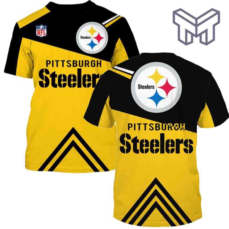 NFL Football Pittsburgh Steelers Men's T-shirt 3D short sleeve O Neck – 4  Fan Shop