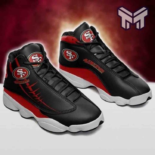 san-francisco-49ers-air-jordan-13nfl-big-logo-football-team-white-black-j13-shoes-type04