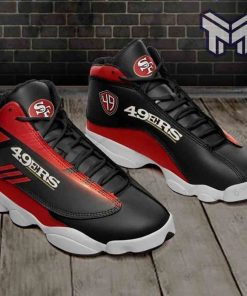 san-francisco-49ers-air-jordan-13nfl-fans-sport-shoes-team-white-black-j13-shoes