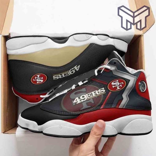 san-francisco-49ers-air-jordan-13nfl-fans-sport-white-black-j13-shoes-type02