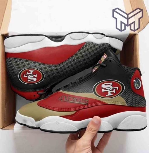 san-francisco-49ers-air-jordan-13nfl-fans-sport-white-black-j13-shoes-type05