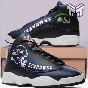 seattle-seahawks-air-jordan-13-nfl-football-helmet-football-team-sneaker-white-black-j13-shoes