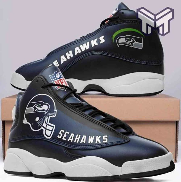 seattle-seahawks-air-jordan-13-nfl-football-helmet-football-team-sneaker-white-black-j13-shoes