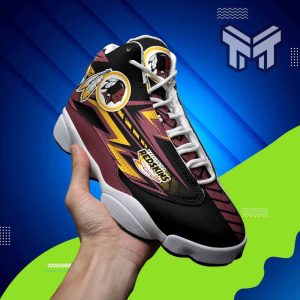 NFL Washington Redskins Black Brown Air Jordan 1 High Sneakers