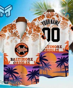 Baltimore Orioles Hawaiian Shirt Personalized Name & Number Beach Shirt Gift