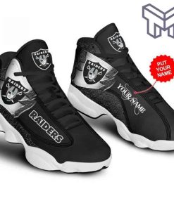 Custom Name Las Vegas Raiders Fans Sport Shoes NFL Air Jordan 13 Shoes