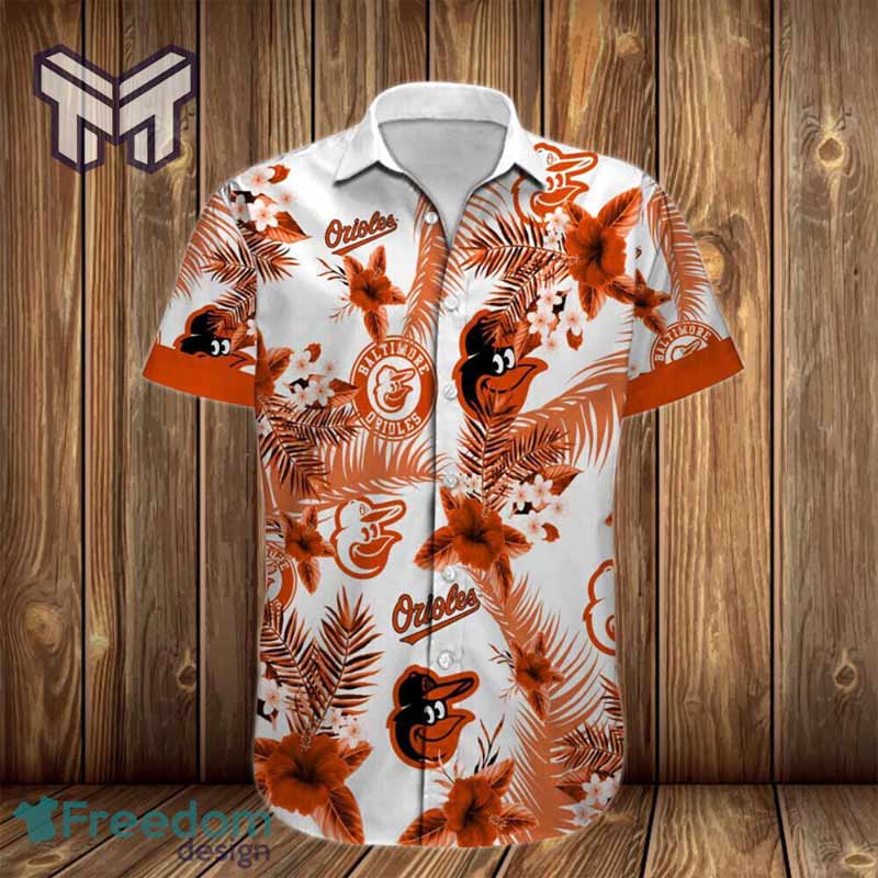 Orioles Hawaiian Shirt 2023 Baltimore Orioles Sketch Palm Leaves