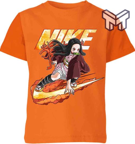 anime-gift-for-nezuko-kamado-fan-demon-slayer-orange-3d-t-shirt-all-over-3d-printed-shirts