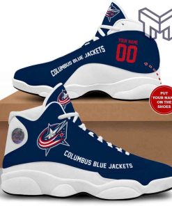 columbus-blue-jackets-nhl-retro-air-jordan13-shoes-custom-shoes